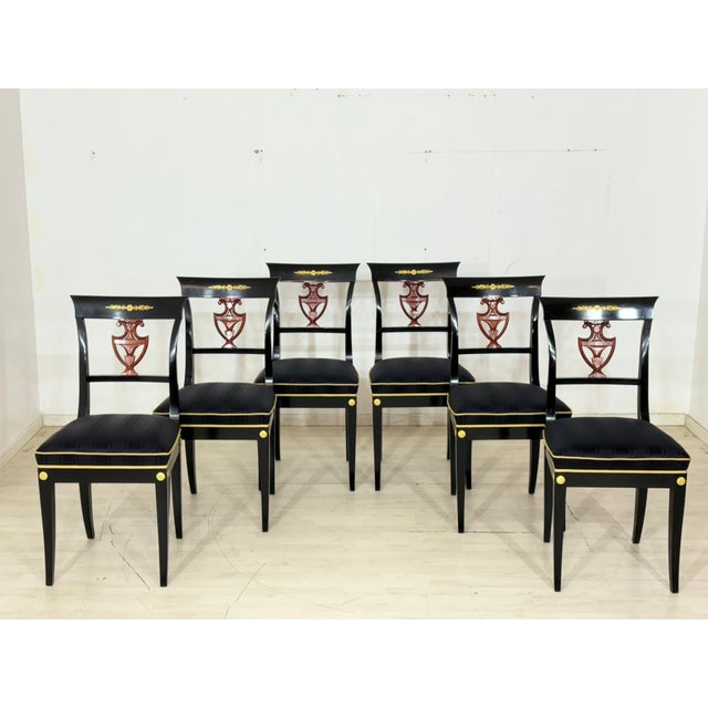 Vintage Biedermeier Style Chairs, 20th Century, Set of 6 For Sale - Image 6 of 12