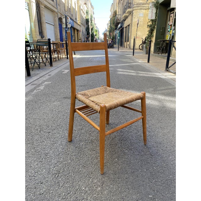 Vintage Turned Wood Chairs with Straw Seats by Yngve Ekström, 1950s, Set of 6 For Sale - Image 14 of 15