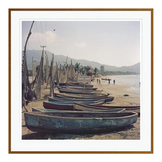 Fishing Boats 1952 by Slim Aarons Brown Framed C-Print For Sale