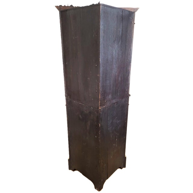 Wood Antique French Bronze Mounted & Inlaid Corner Curio Cabinet Vitrine For Sale - Image 7 of 18
