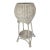 Vintage White Wicker Planter Plant Stand Holder For Sale