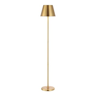 Asher 60" Metal Shade Floor Lamp - Brass For Sale