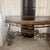 This is a beautiful Hollywood Regency / Mediterranean-style marble-top console table. It features an ornate wrought iron...