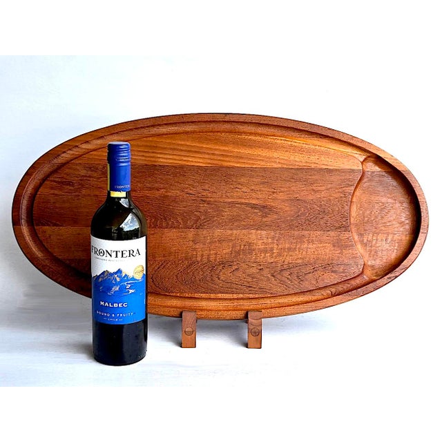 1970s Dansk Teak Wood Charcuterie Board For Sale In Miami - Image 6 of 14