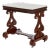 Antique Quervelle School Classical Flame Mahogany Marble Top Trestle Table C1840 For Sale