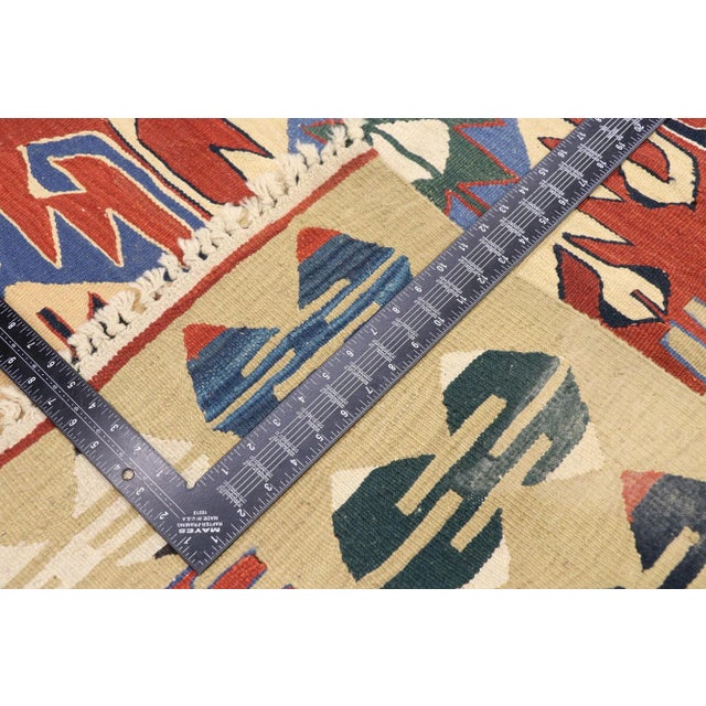 Late 20th Century Vintage Persian Shiraz Kilim Rug, 03'10 X 05'04 For Sale - Image 5 of 9
