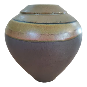 Vintage Mid Century Studio Art Pottery Vase Signed Sb