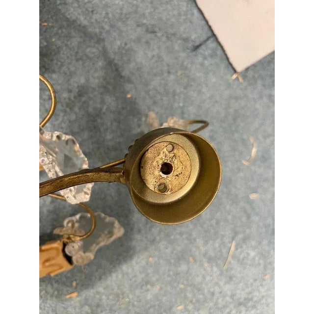 Large Crystal Sconces, 1960s, Set of 3 For Sale - Image 6 of 10