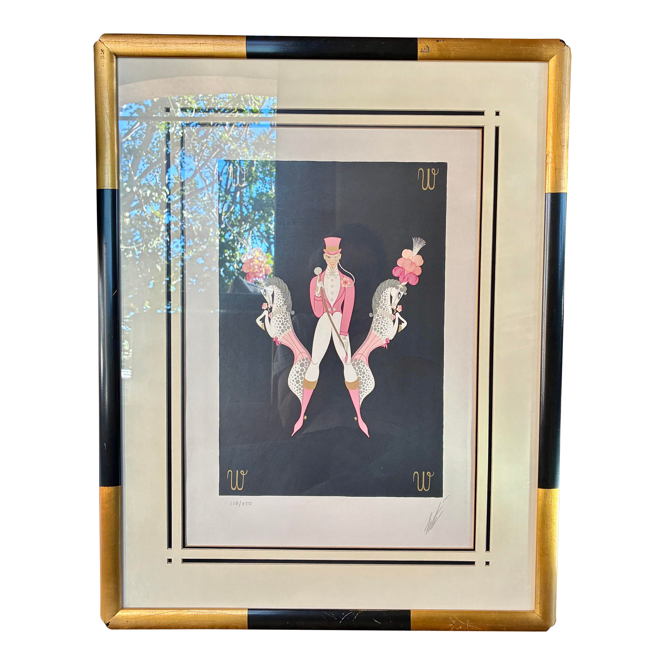 【限界値下】エルテ（Erte）の「アルファベットシリーズ」の「Letter W」 Erté Letter “W” Signed & Numbered Lithograph, 1977 — With