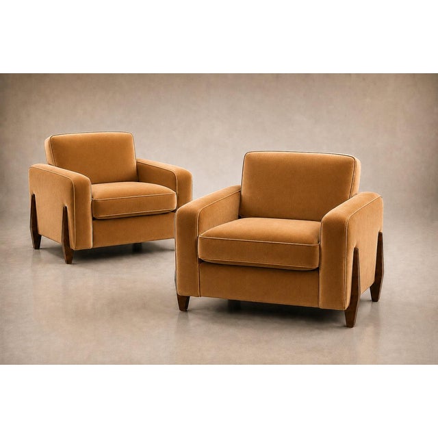 Pair of Brazilian Modern Armchairs in Rosewood and Caramel Mohair by Jean Gillon, 1960s - 1116 For Sale - Image 12 of 18