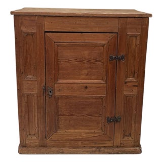 Antique English Pine Cabinet For Sale