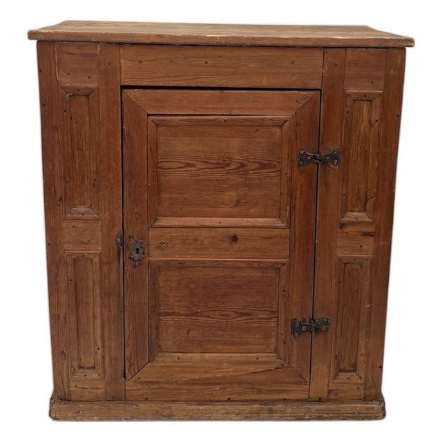 Antique English Pine Cabinet For Sale