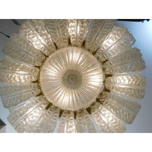 1960s Clear Graniglia Murano Leaves Flush Mount For Sale - Image 9 of 10