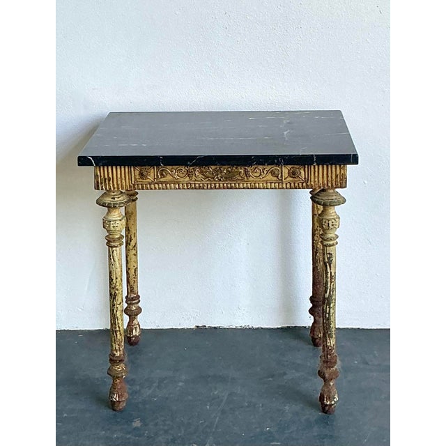 Shabby Chic Vintage Distressed Wrought Iron Side Table For Sale - Image 3 of 12