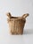 Farmhouse Vintage Woven Basket With Handles For Sale - Image 3 of 13