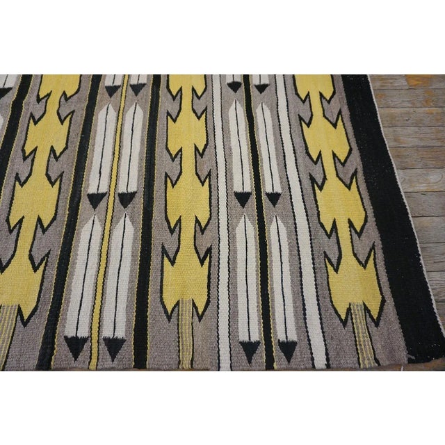 1930s Antique Gray Allover Tribal Geometric Native American Flatweave Navajo Rug For Sale - Image 12 of 12