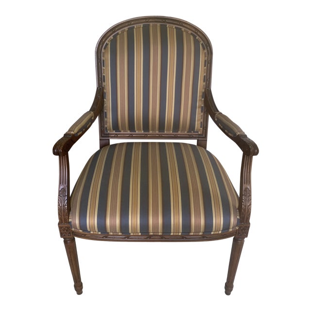 Ethan Allen Carved Nicole Accent Arm Chair Chairish