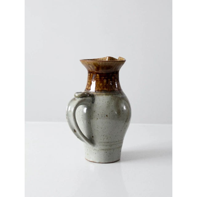 Vintage Studio Pottery Pitcher Circa 1980 For Sale - Image 4 of 10