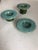 1980s 1980s Studio Pottery Candle Holders in Ocean Green-Set of 3 For Sale - Image 5 of 5