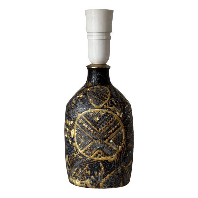 Mid-Century Table Lamp in Faience by Nils Thorsson for Royal Copenhagen, 1970s For Sale