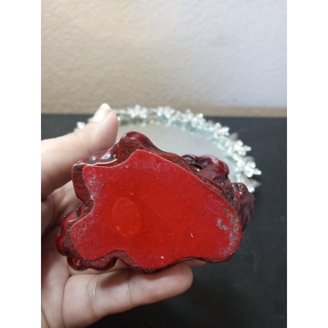 GORGEOUS Chinese Cinnabar 5" Rooster Figurine The product is a stunning 5-inch Chinese cinnabar rooster figurine,...