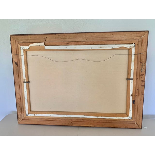 White Large Framed R. Hamilton Landscape Painting For Sale - Image 8 of 10