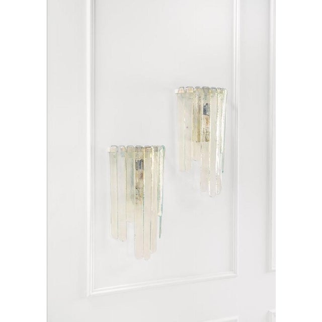 Mid-Century Modern Large Waterfall WATAPMH2 Model Wall Lamps from Mazzega, 1970, Set of 2 For Sale - Image 3 of 18