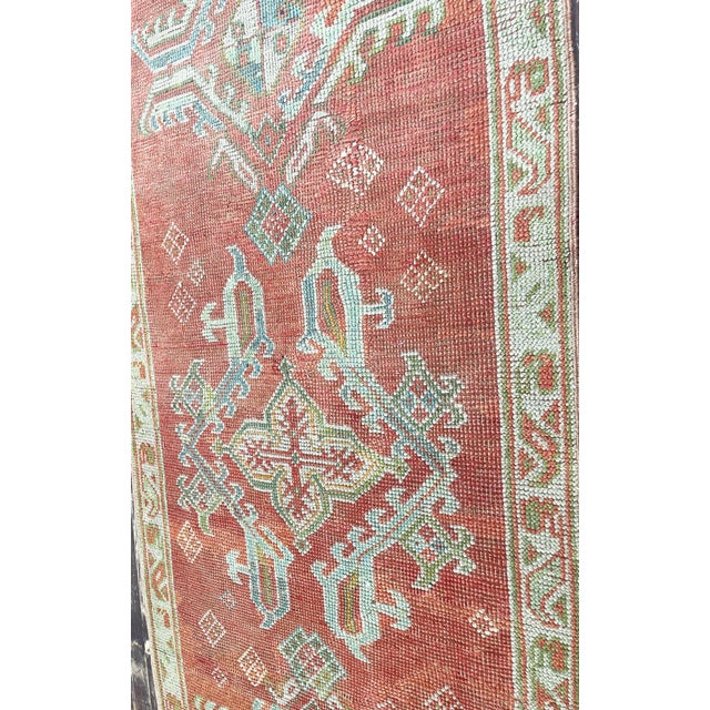 Antique Turkish Oushak Runner 3'0" × 17'2" For Sale - Image 4 of 11