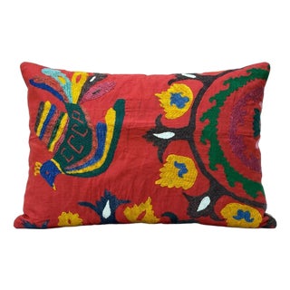 Garden Floral Suzani Pillow Cover 19'' X 24'' For Sale