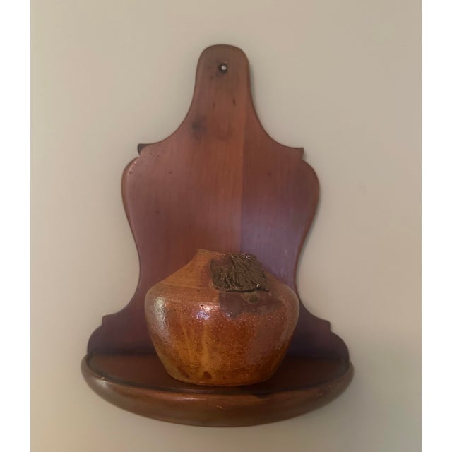 Very nice vintage wooden wall shelf