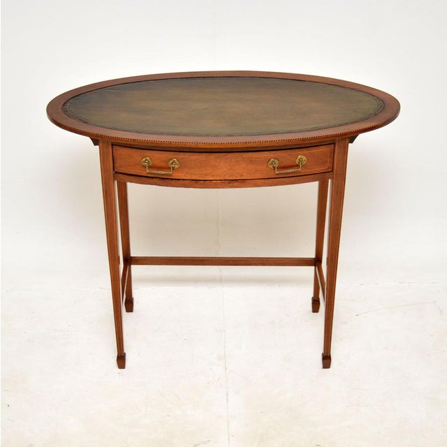 Edwardian Inlaid Writing Table, 1890s For Sale - Image 13 of 13