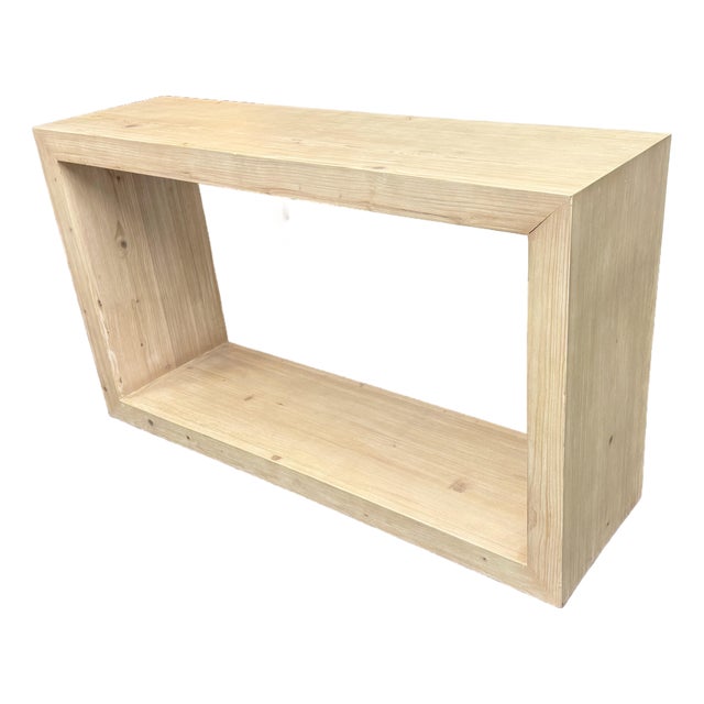 Pottery Barn Folsom Console Table, Desert Pine For Sale