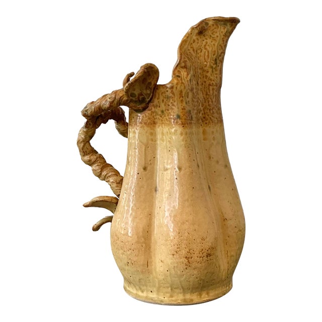 Vintage Original Studio Pottery Pitcher For Sale
