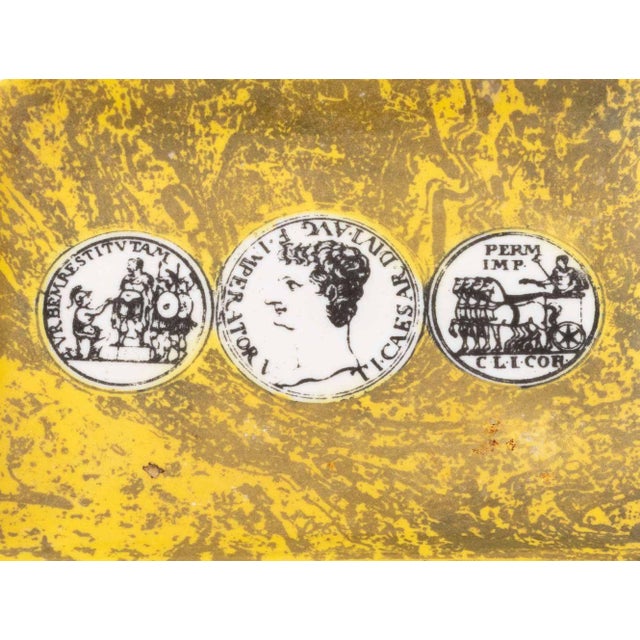 Ceramic Fornasetti Porcelain Rectangular Trays, 2 For Sale - Image 7 of 10