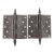 Pair of 5.5 X 5.5 In. Antique Cast Iron Victorian Door Hinges For Sale