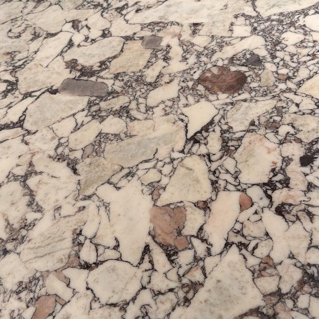 Contemporary Violetta Calacatta Marble Coffee Table on Chrome Base, 1970s For Sale - Image 3 of 16