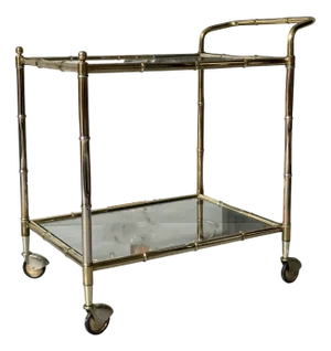 Vintage Golden Bar Cart