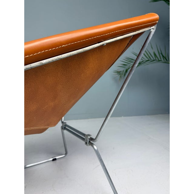 AP-14 Armchair in Cognac Leather by Pierre Paulin for AP Polak, 1955 For Sale - Image 18 of 18