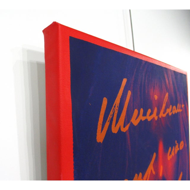 Textile Daniel Dens Painting of Bridget Bardot 2008 For Sale - Image 7 of 12