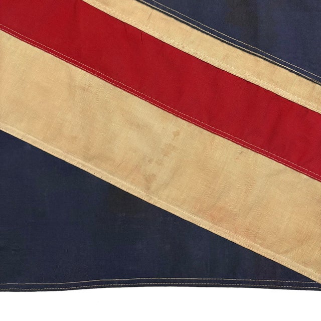 Vintage Sewn Cotton Union Jack Flag For Sale In Los Angeles - Image 6 of 6
