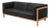 LIFT Three-Seater Sofa in Oak and Black Leather Seat by Julien Renault For Sale