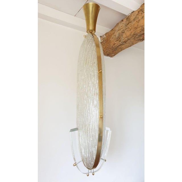 1970s Mid Century Modern Murano Glass Pendant Chandelier For Sale - Image 9 of 12