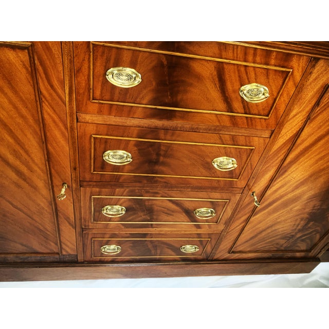 English Mahogany Cabinet with Drawers, 1960s, Set of 2 For Sale - Image 13 of 18