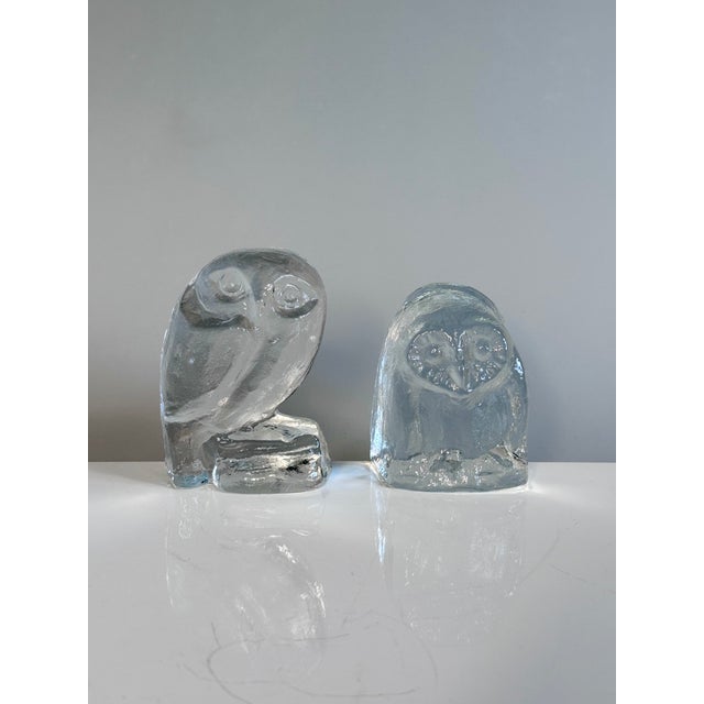 Scandinavian Figurative Paperweight in Glass, 1980s, Set of 2 For Sale - Image 8 of 11