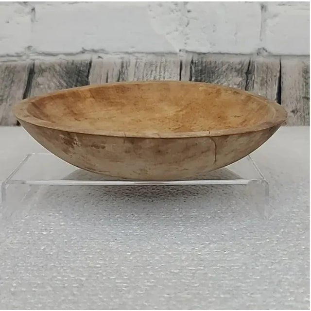 Mid-Century Modern Wooden Medium Hand Carved Dough/Salad Bowl For Sale In Orlando - Image 6 of 12