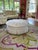 Modern Vanguard Tufted White Ottoman For Sale - Image 3 of 10