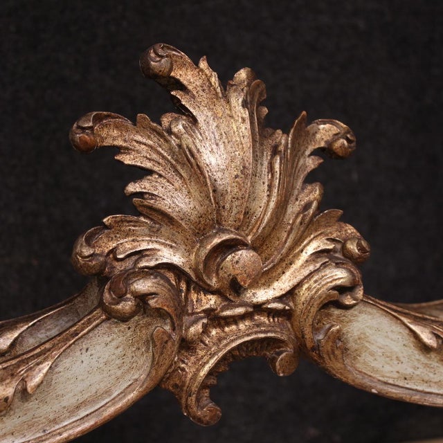 Wood French Lacquered Console in Louis XV Style, 1950s For Sale - Image 7 of 13