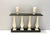 Mid-Century Modern Ivory Hand-Painted Marble Effect Beech Console with Vases, 1960s, Set of 3 For Sale - Image 3 of 12