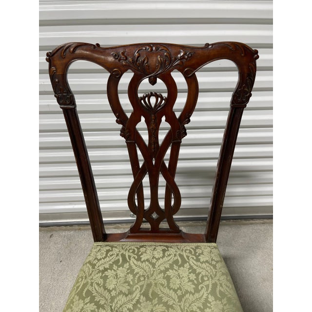 Chippendale Chippendale Style Carved Mahogany Dining Chairs, Circa 1900 - Set of 8 For Sale - Image 3 of 7