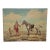 VTG American Indians W Horses Oil Painting Picture Signed W Horse Monogram Fabri For Sale
